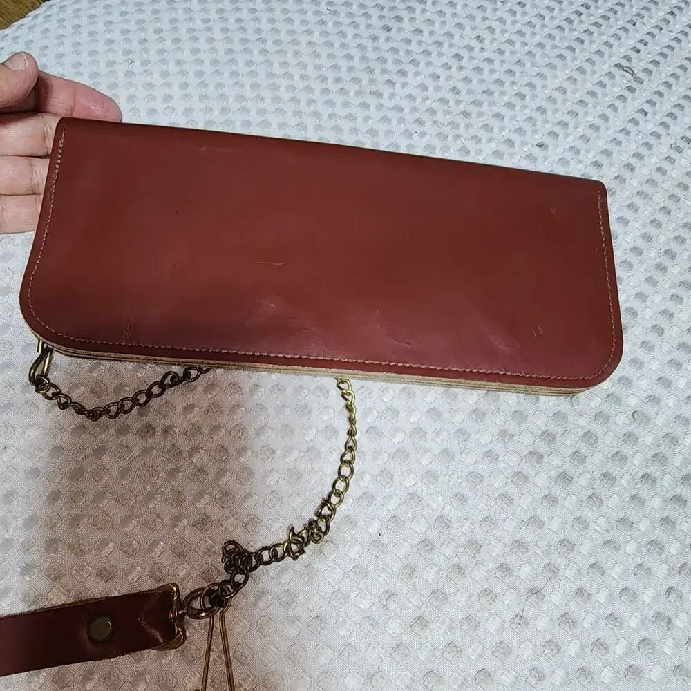 RISTO GENUINE LEATHER BIKERS CHAINEF WALLET VINTAGE